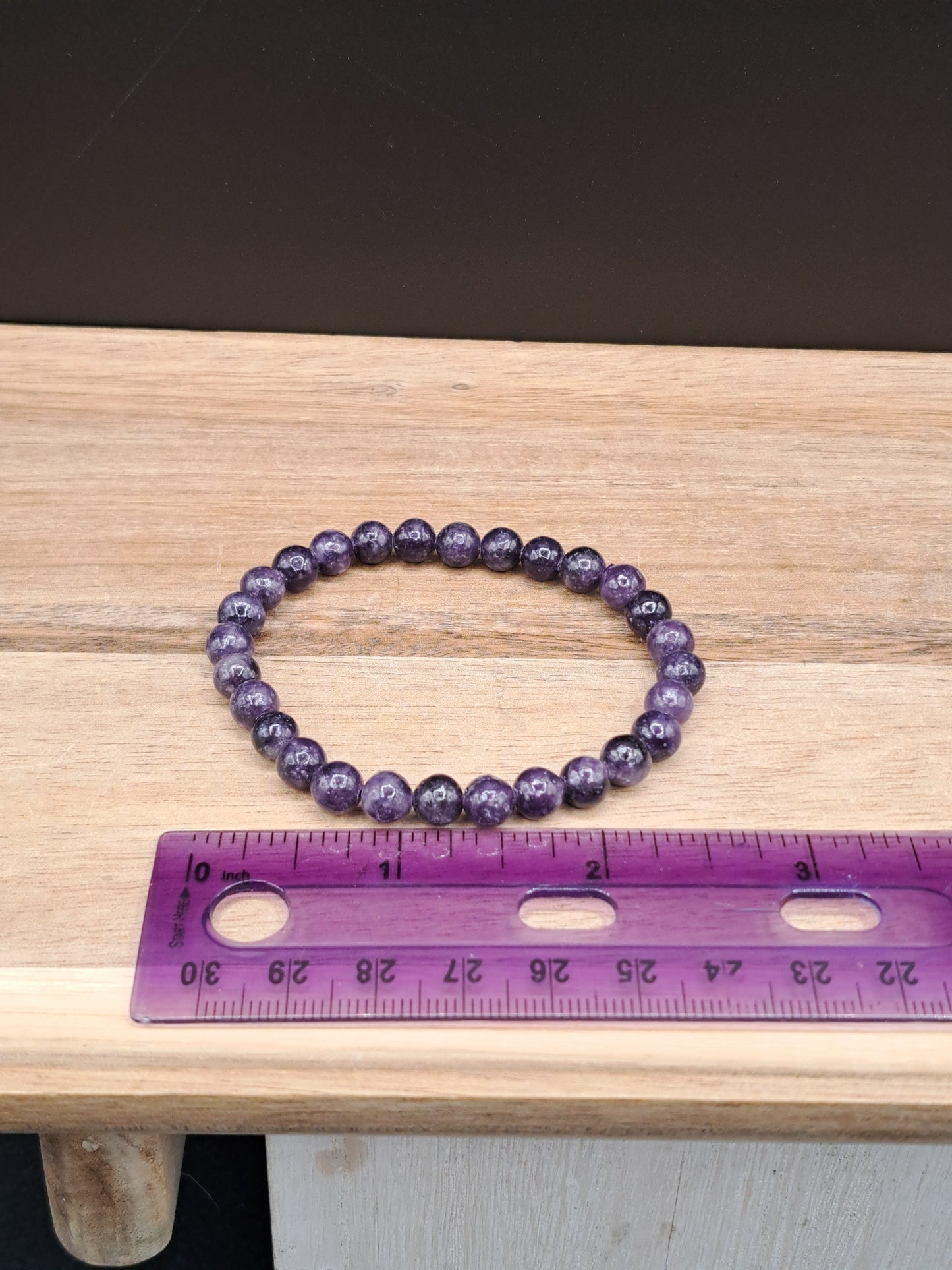 Lepidolite 6mm Crystal Bead Bracelet