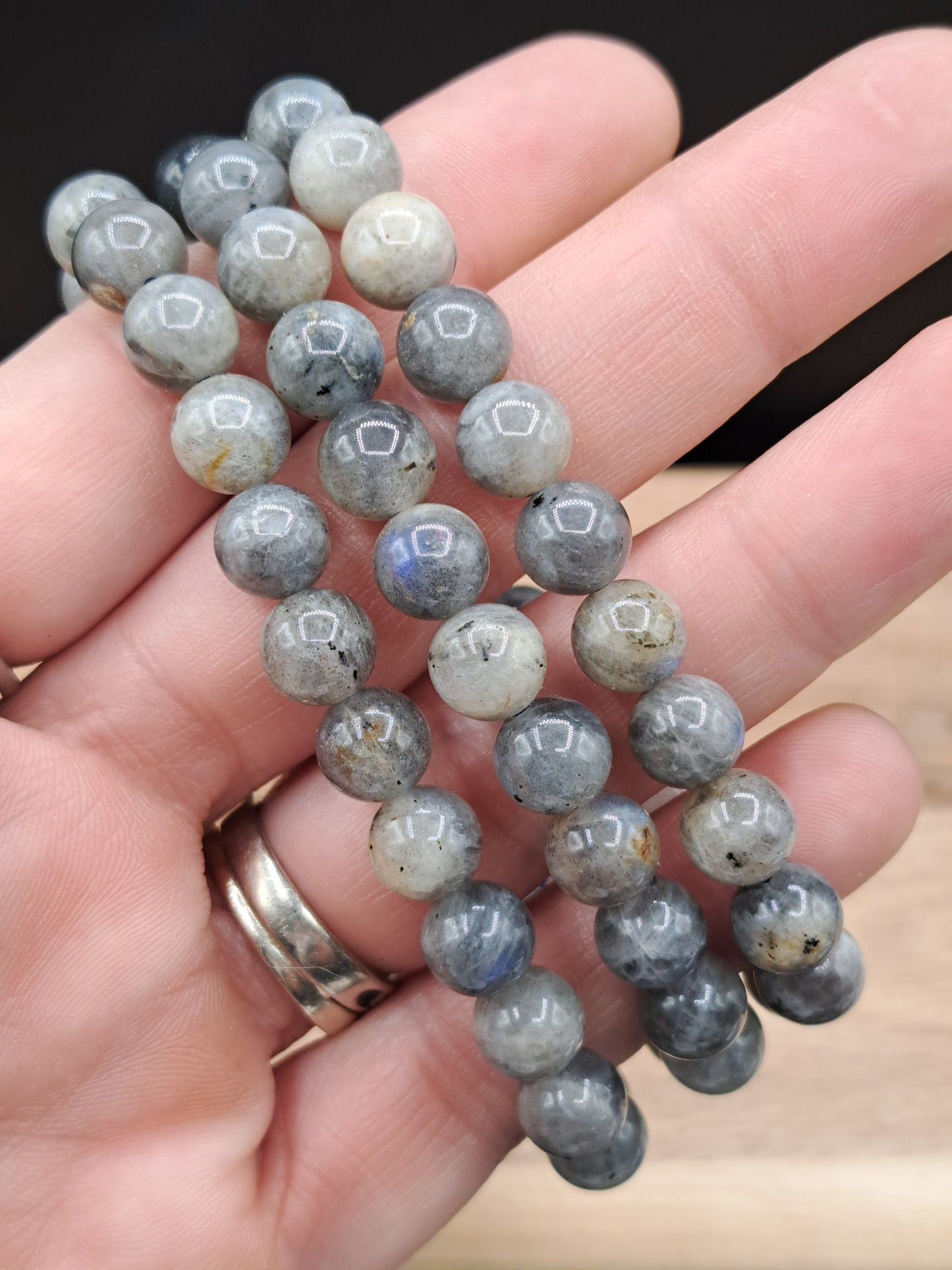 Labradorite 8mm Crystal Bead Bracelet