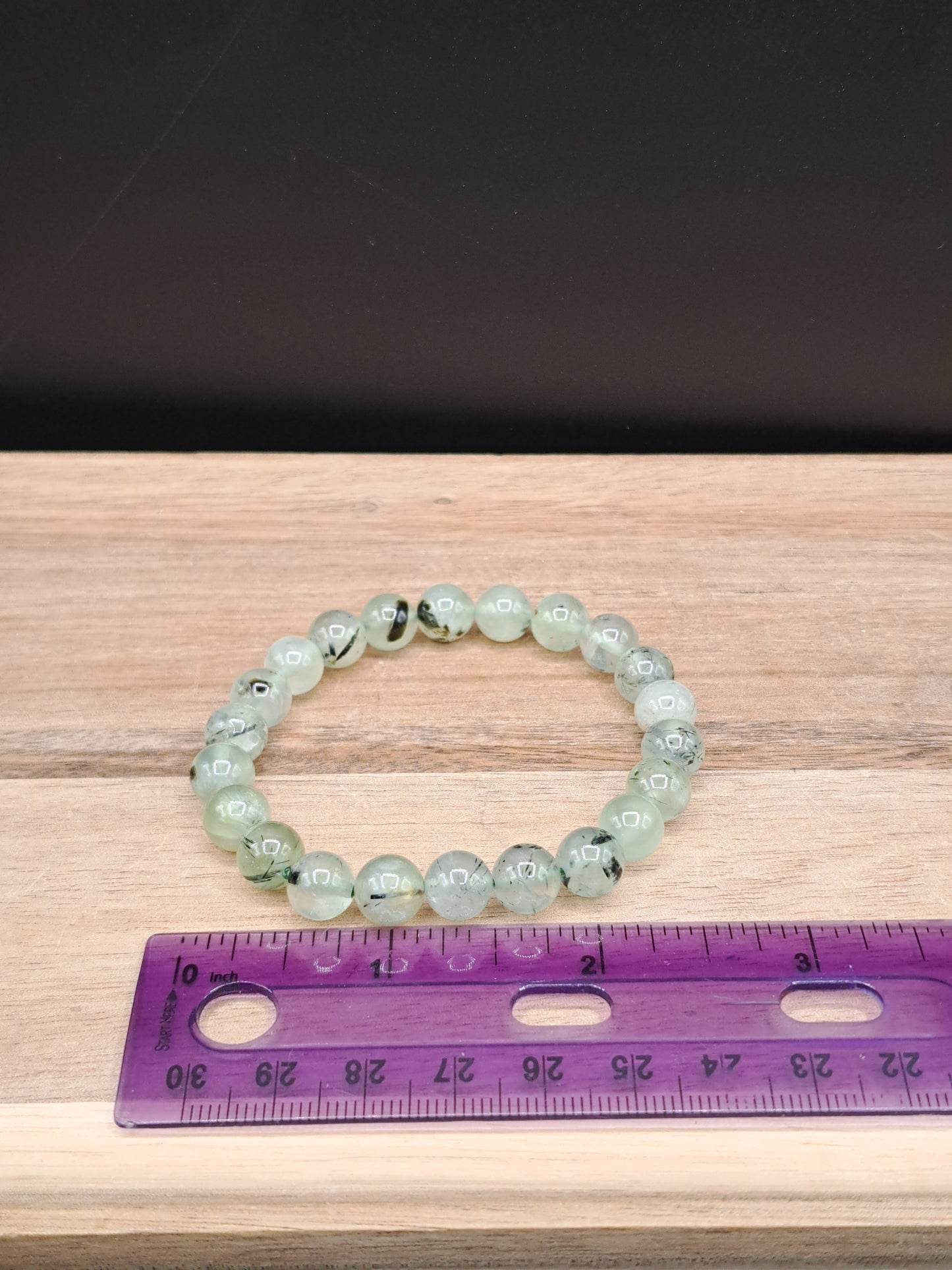 Prehnite Quartz 8mm Crystal Bead Bracelet