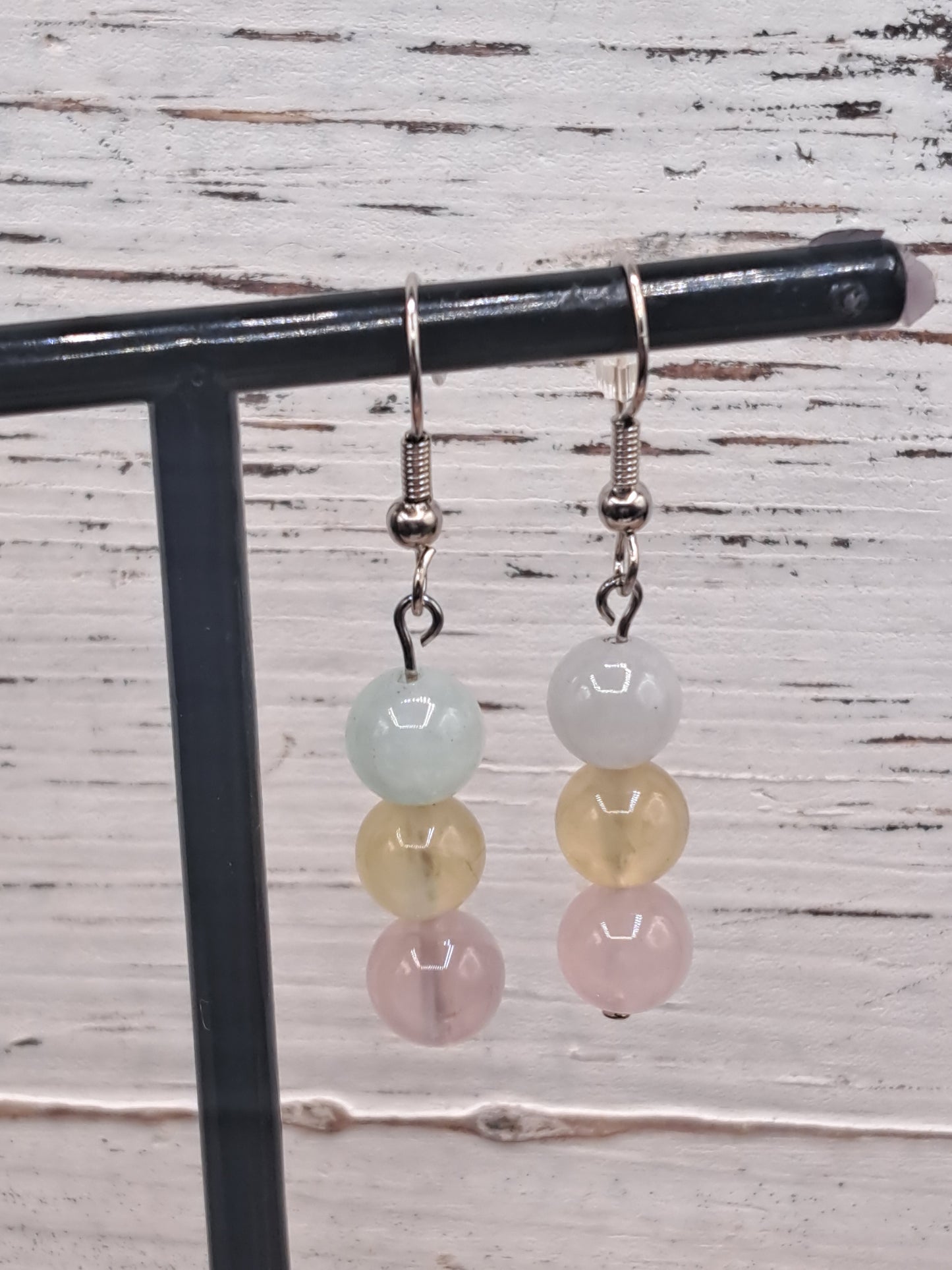 Crystal Bead Earrings - You Choose Material