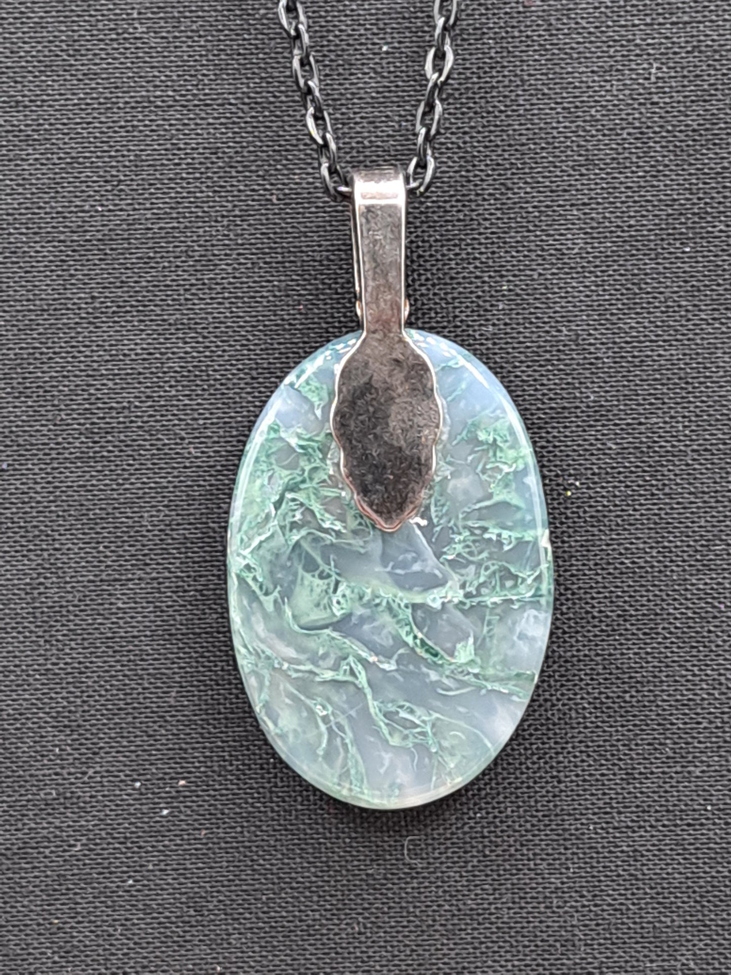 Moss Agate Crystal Necklace