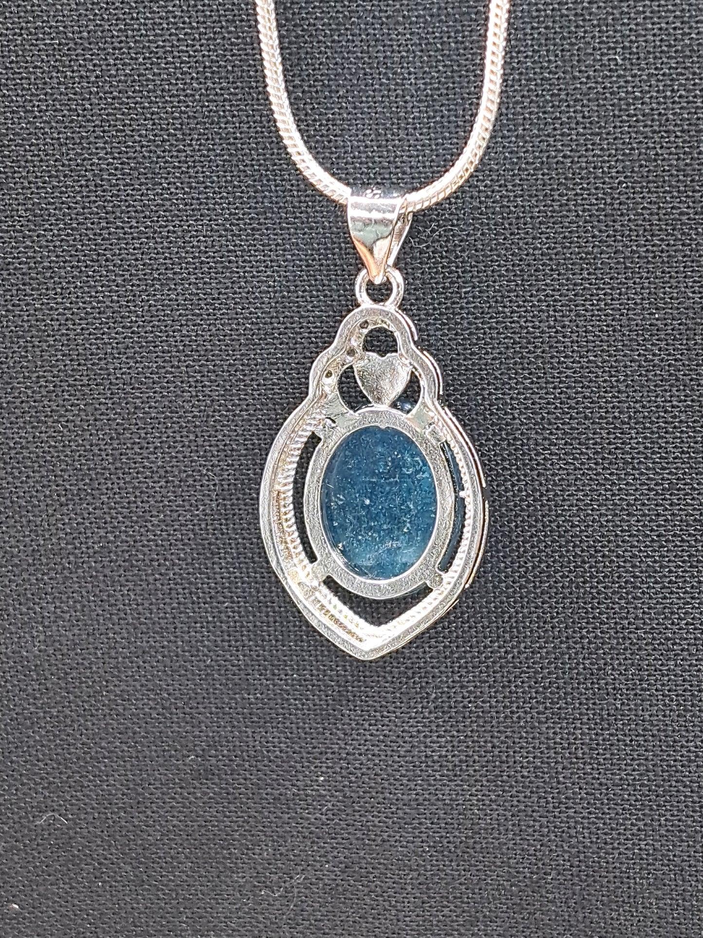 Blue Apatite Crystal Necklace