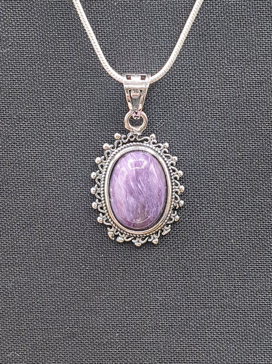 Charoite Crystal Necklace