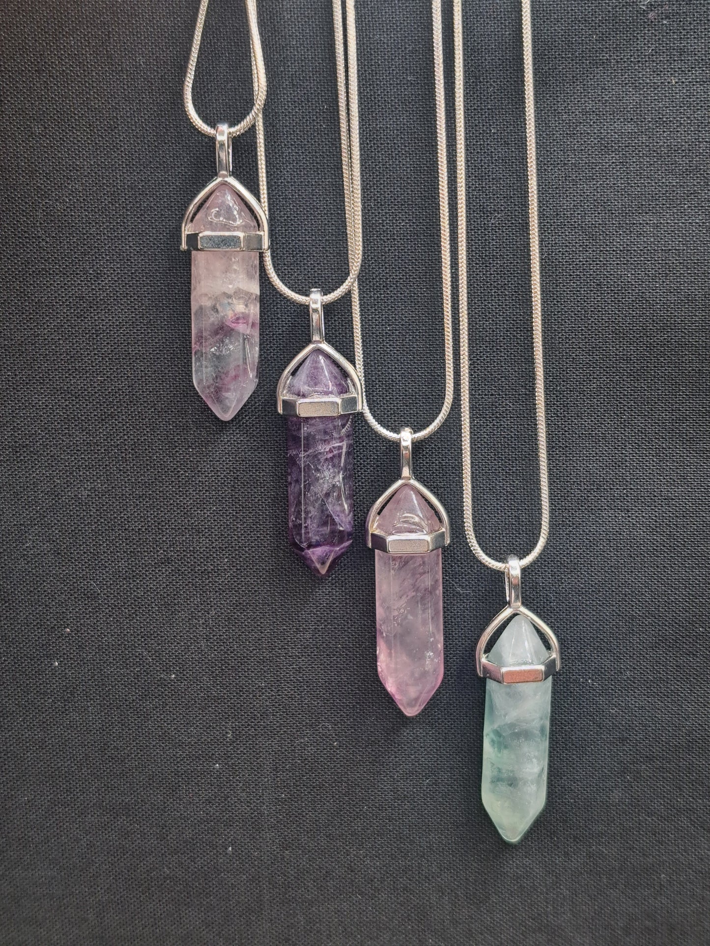 Candy Fluorite Mini Point Crystal Necklace