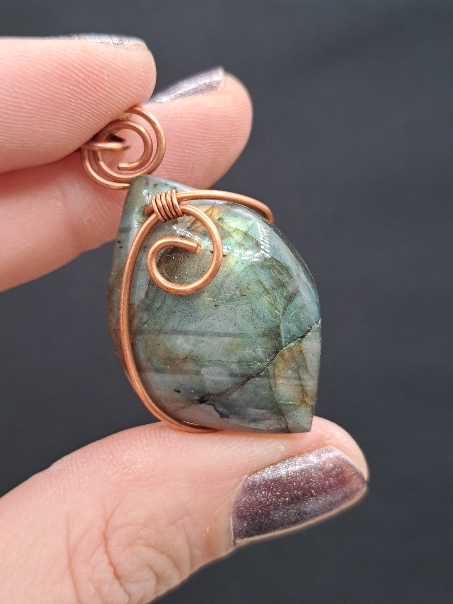 Wire Wrapped Labradorite Crystal Necklace - You Choose