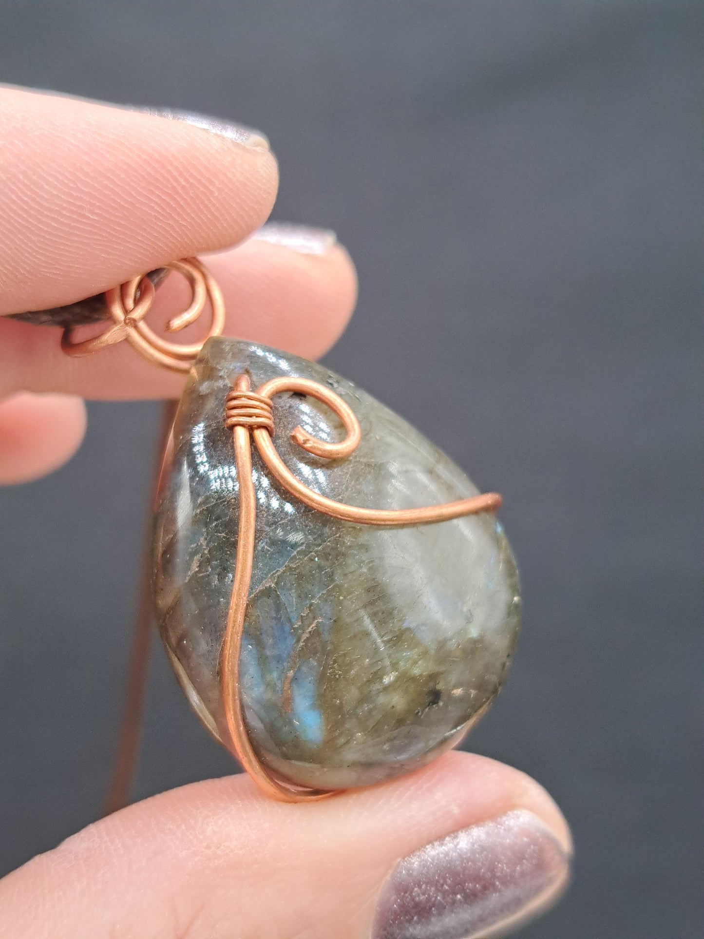 Wire Wrapped Labradorite Crystal Necklace - You Choose