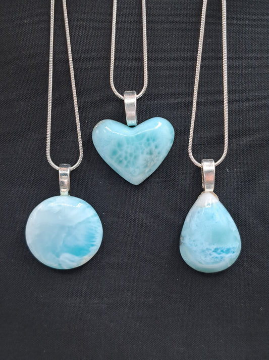 Larimar Crystal Necklace - You Choose