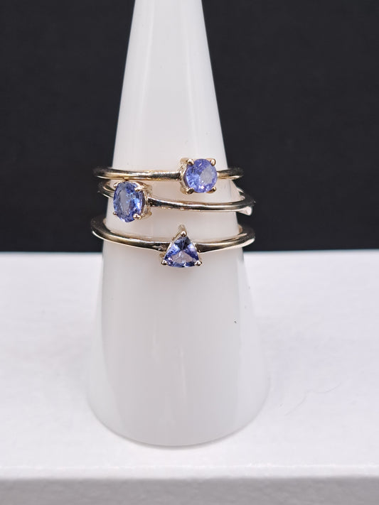 Tanzanite Stackable Crystal Ring