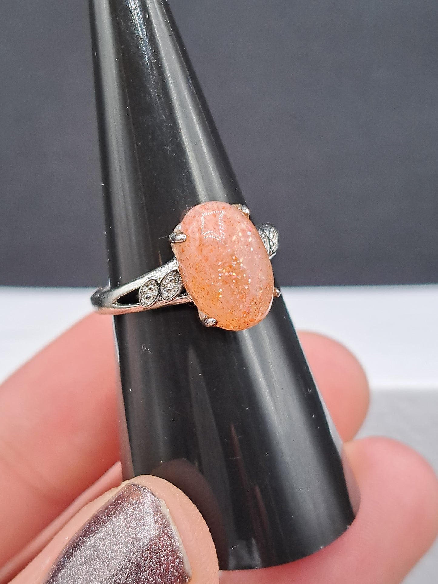 Sunstone Crystal Ring