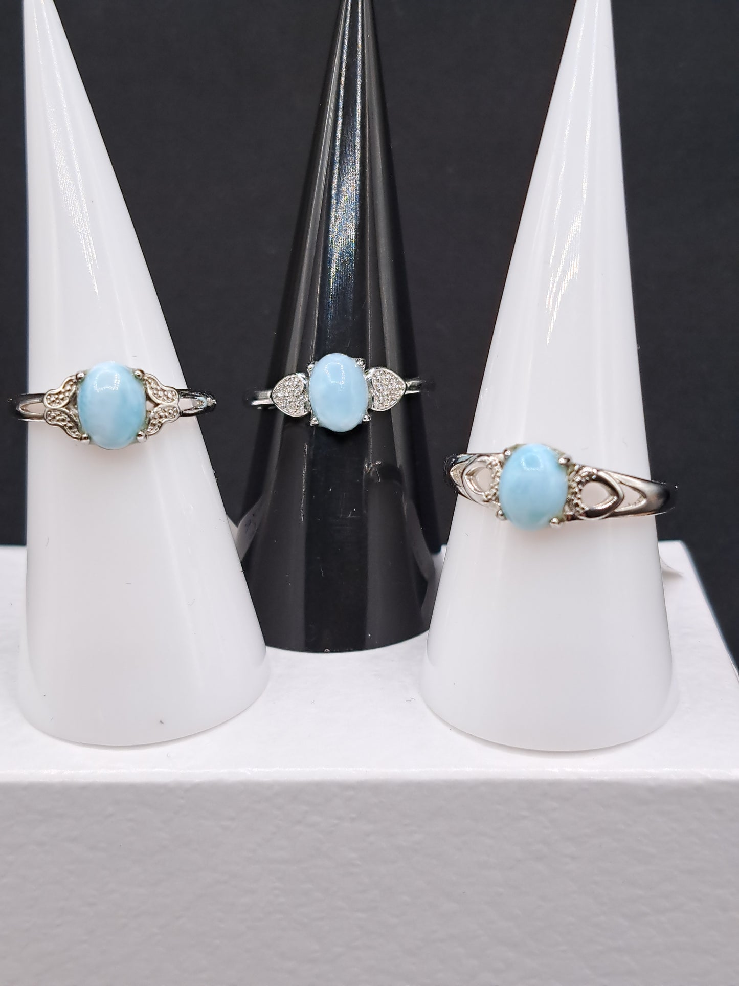 Larimar Crystal Ring - Choose Size