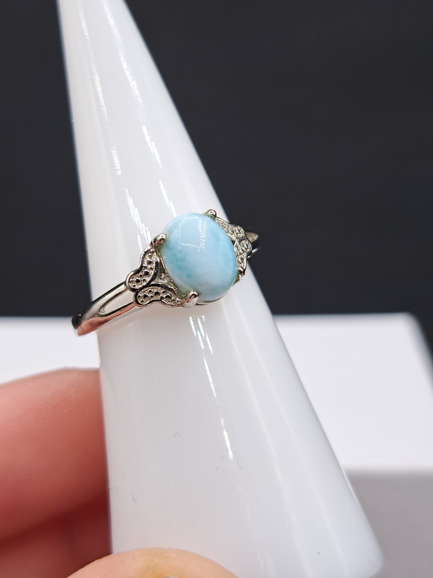 Larimar Crystal Ring - Choose Size