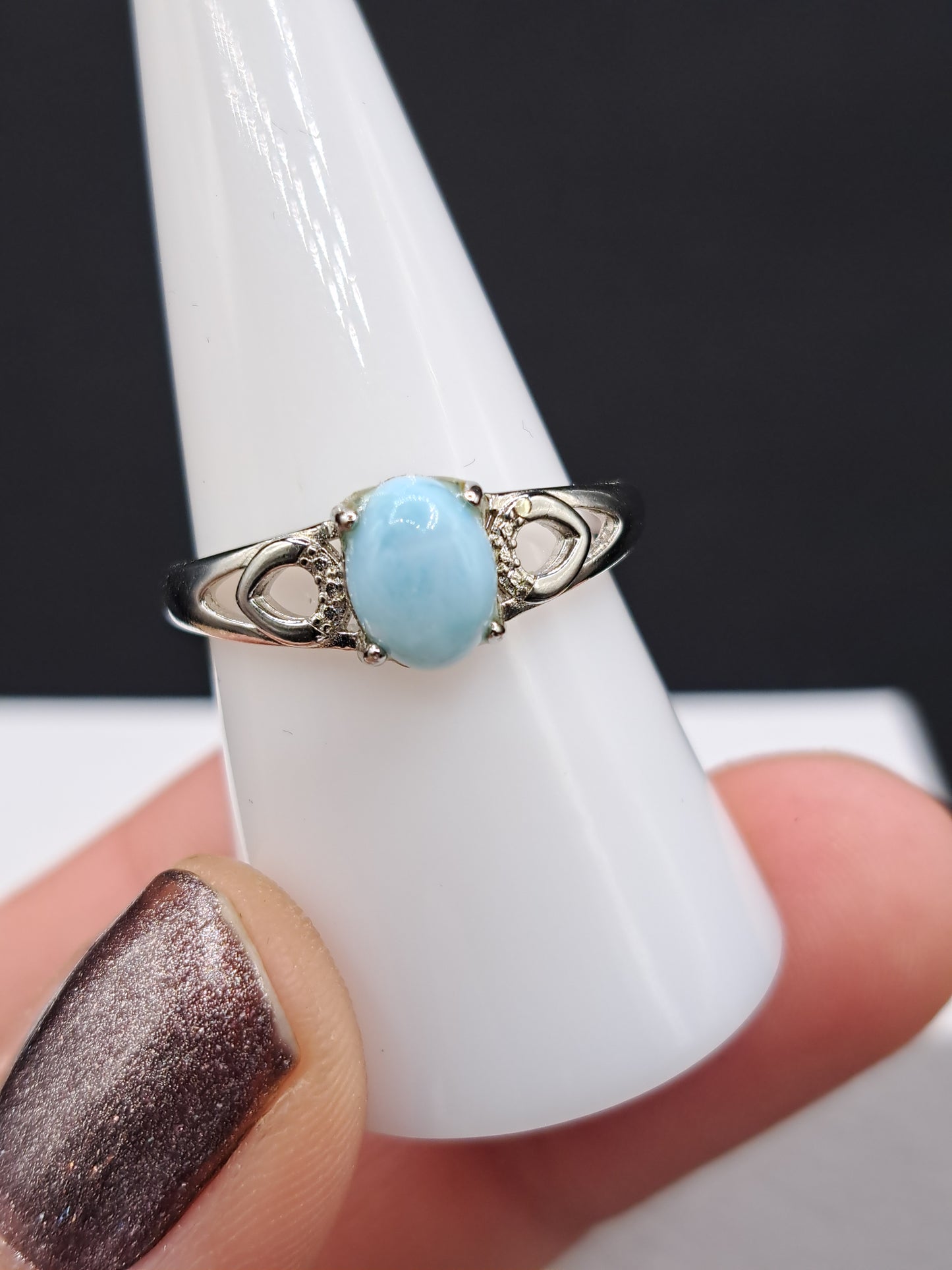 Larimar Crystal Ring - Choose Size