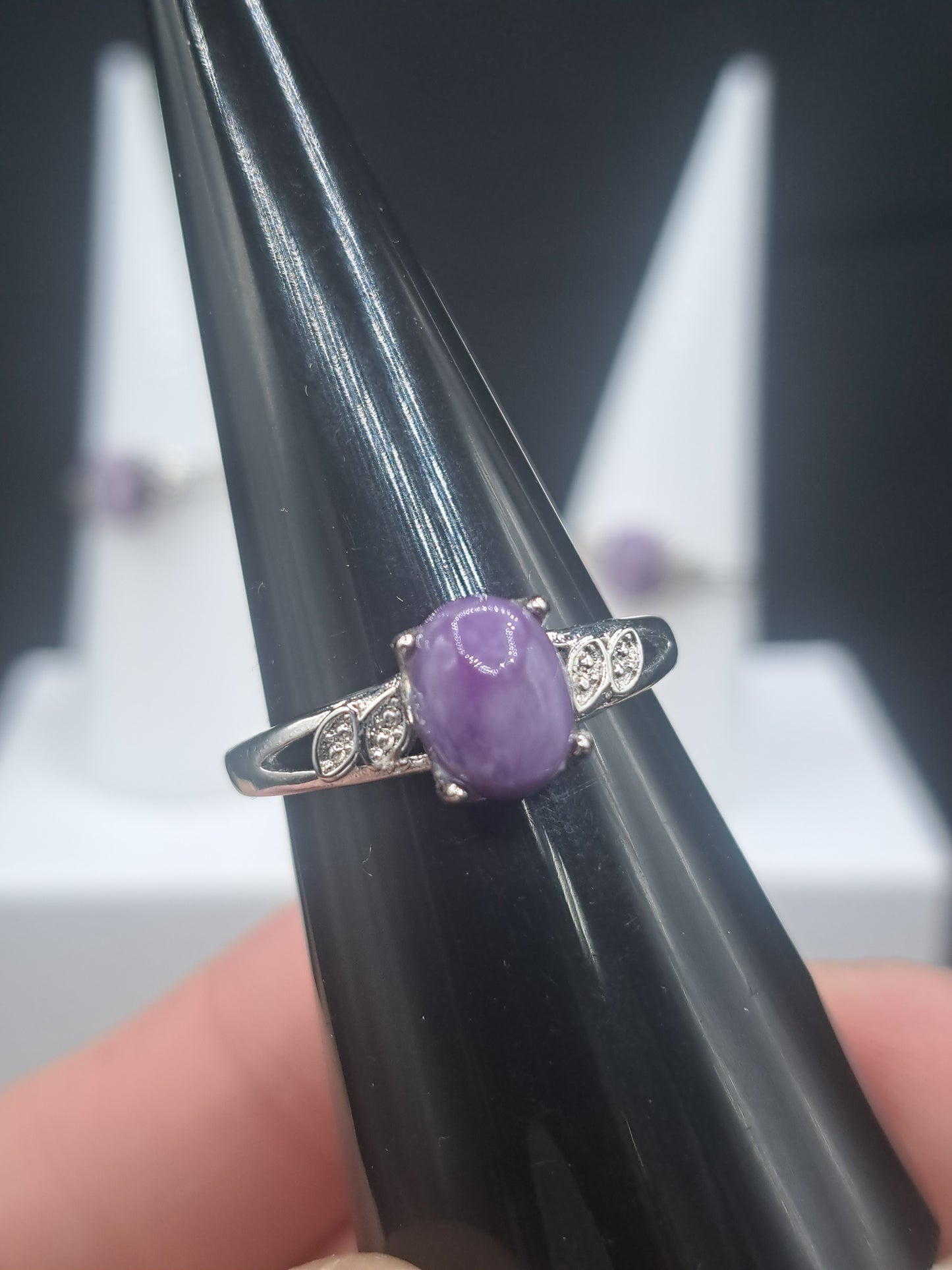 Charoite Crystal Ring - Choose Size