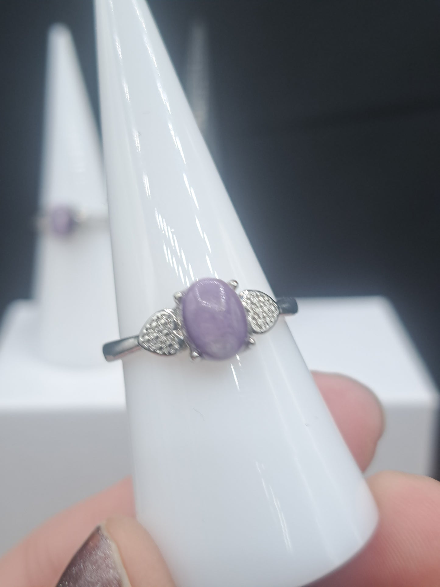 Charoite Crystal Ring - Choose Size