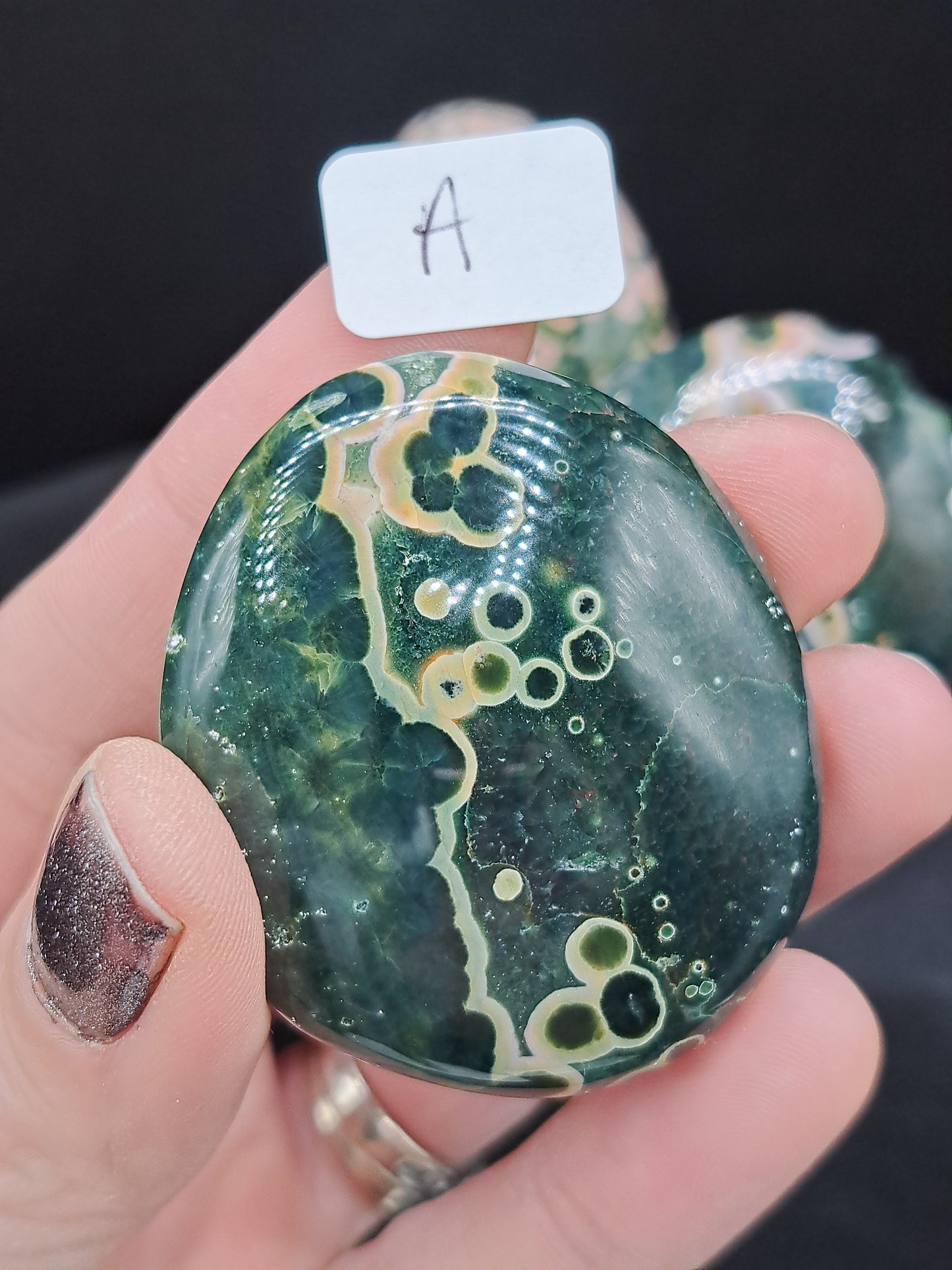 Kabamby Ocean Jasper Palm Stone - You Choose