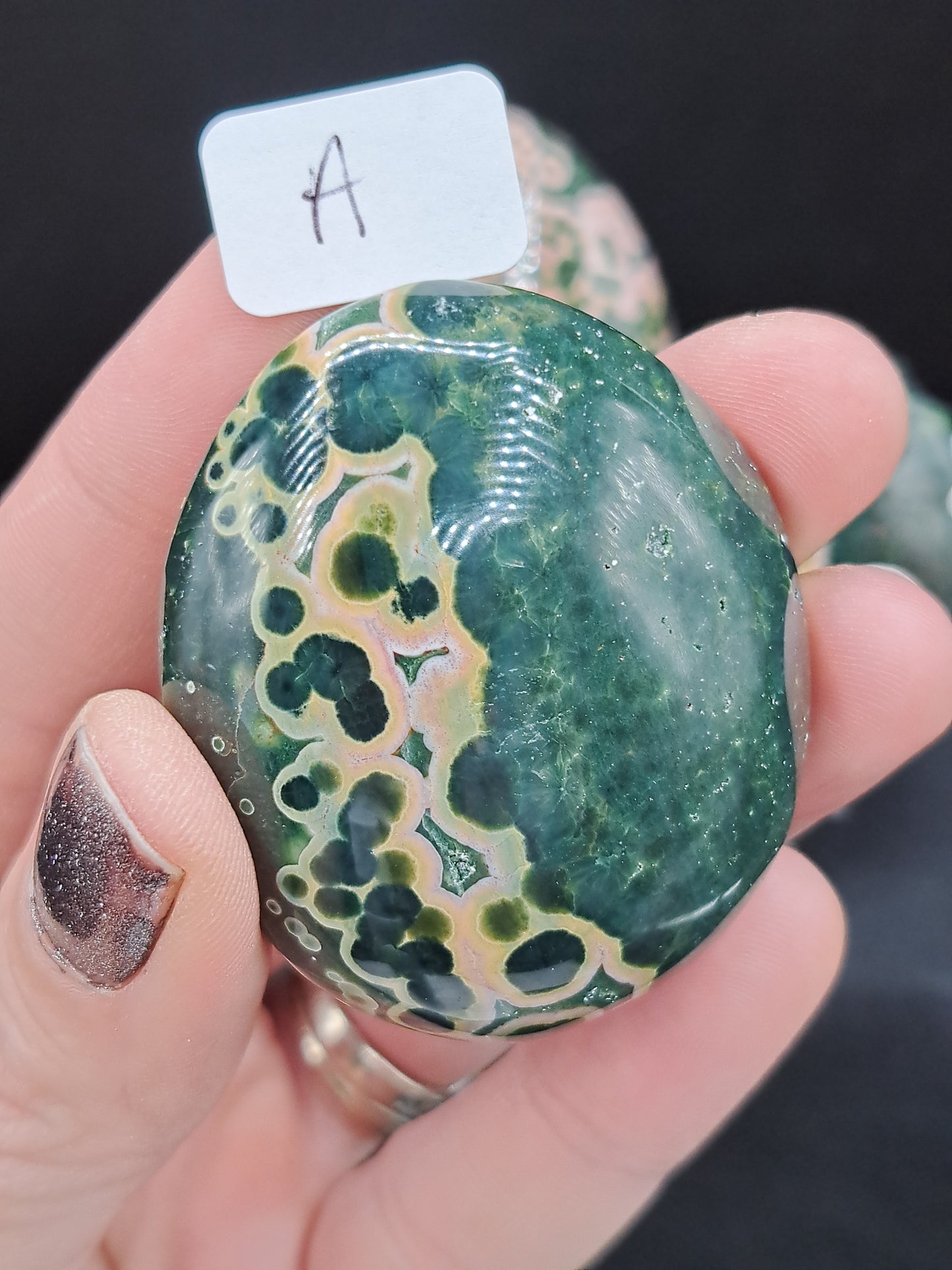 Kabamby Ocean Jasper Palm Stone - You Choose