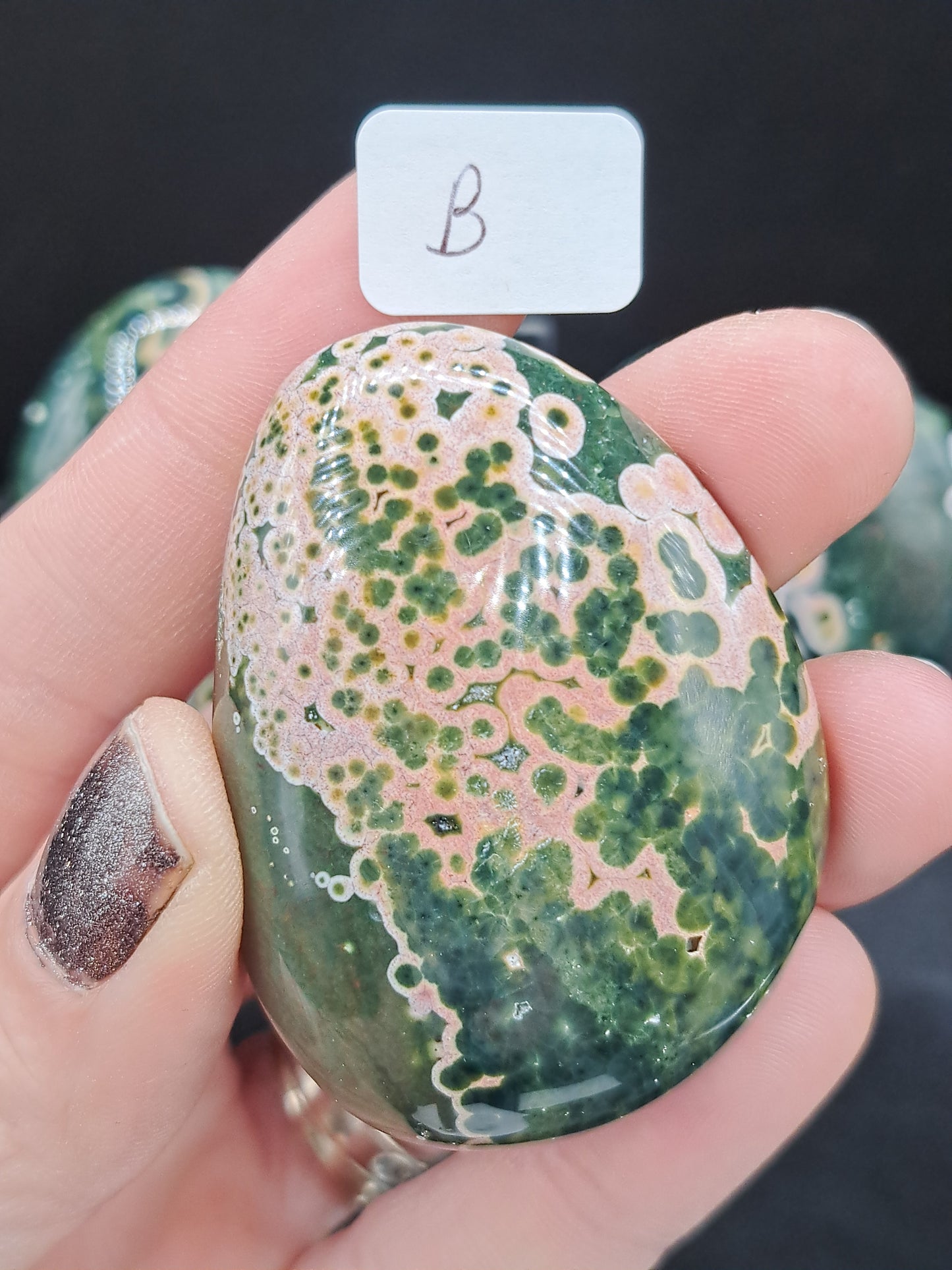 Kabamby Ocean Jasper Palm Stone - You Choose