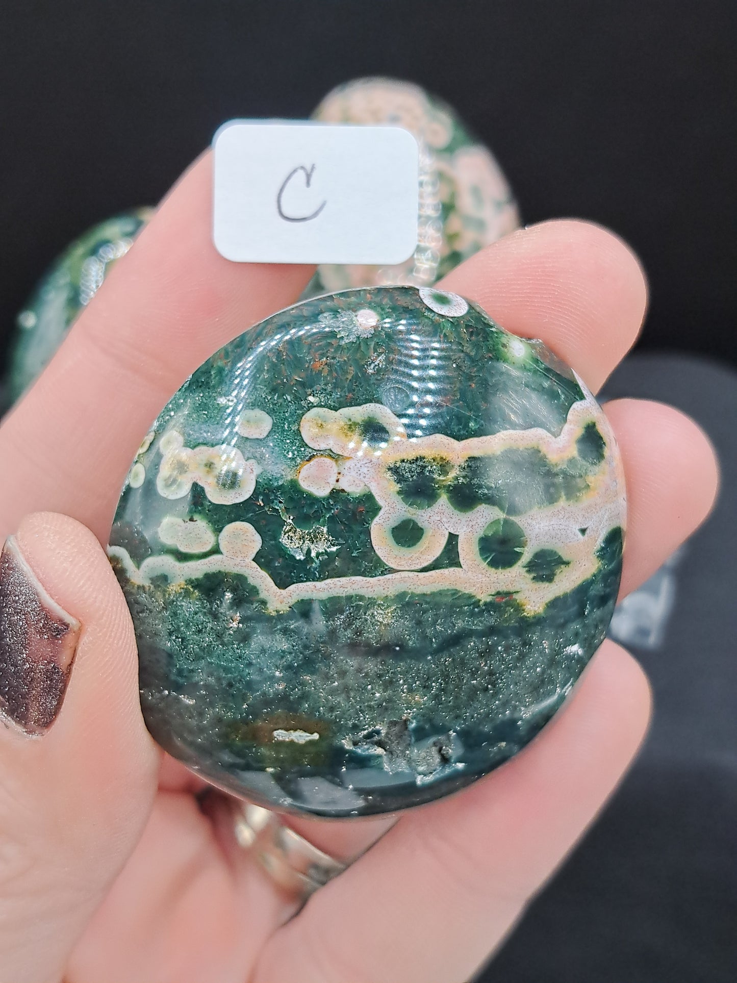 Kabamby Ocean Jasper Palm Stone - You Choose