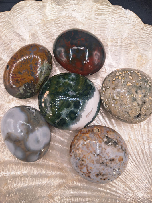 Old Stock Ocean Jasper Pebble - You Choose