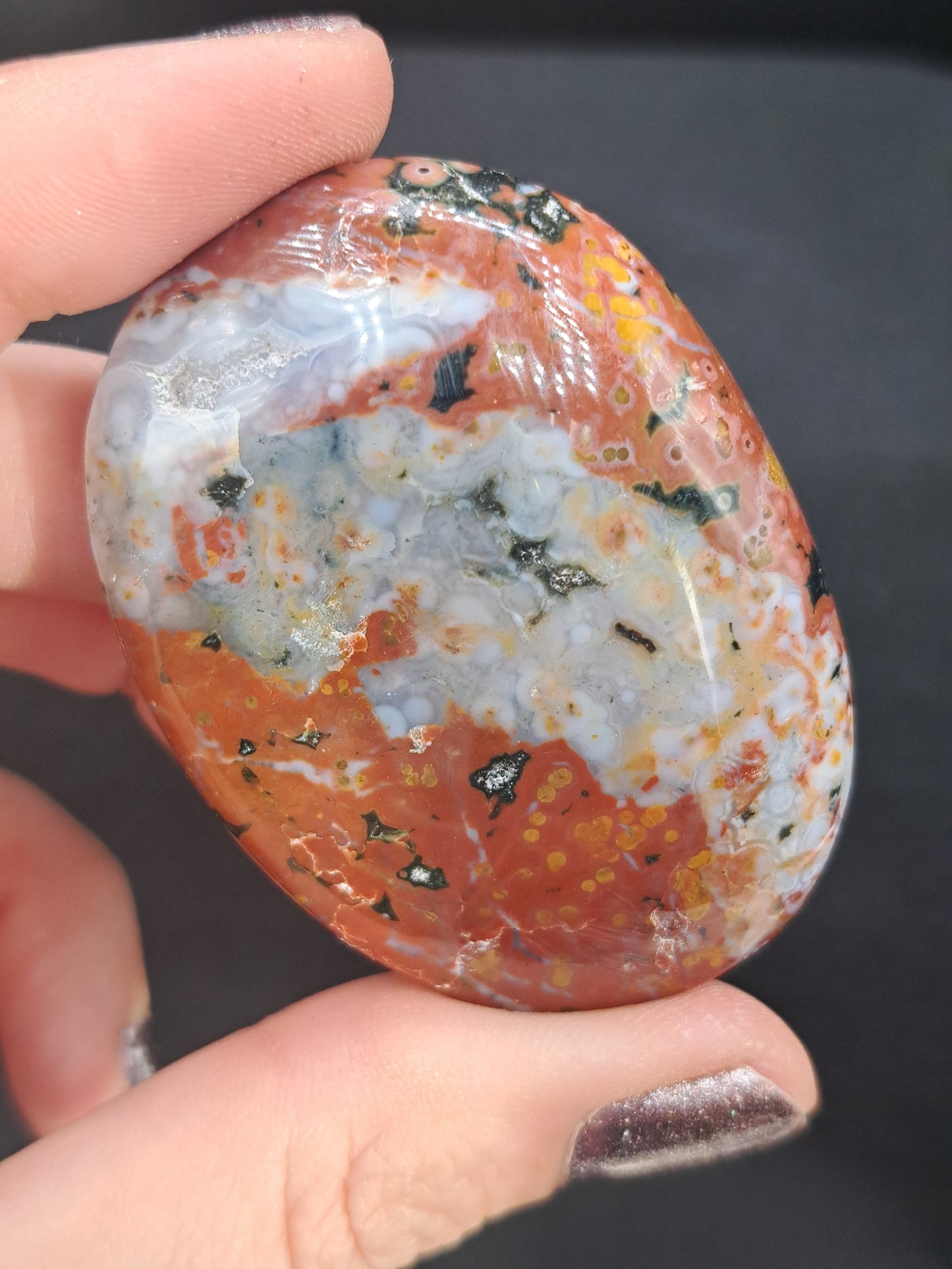 Old Stock Ocean Jasper Palm Stone - You Choose