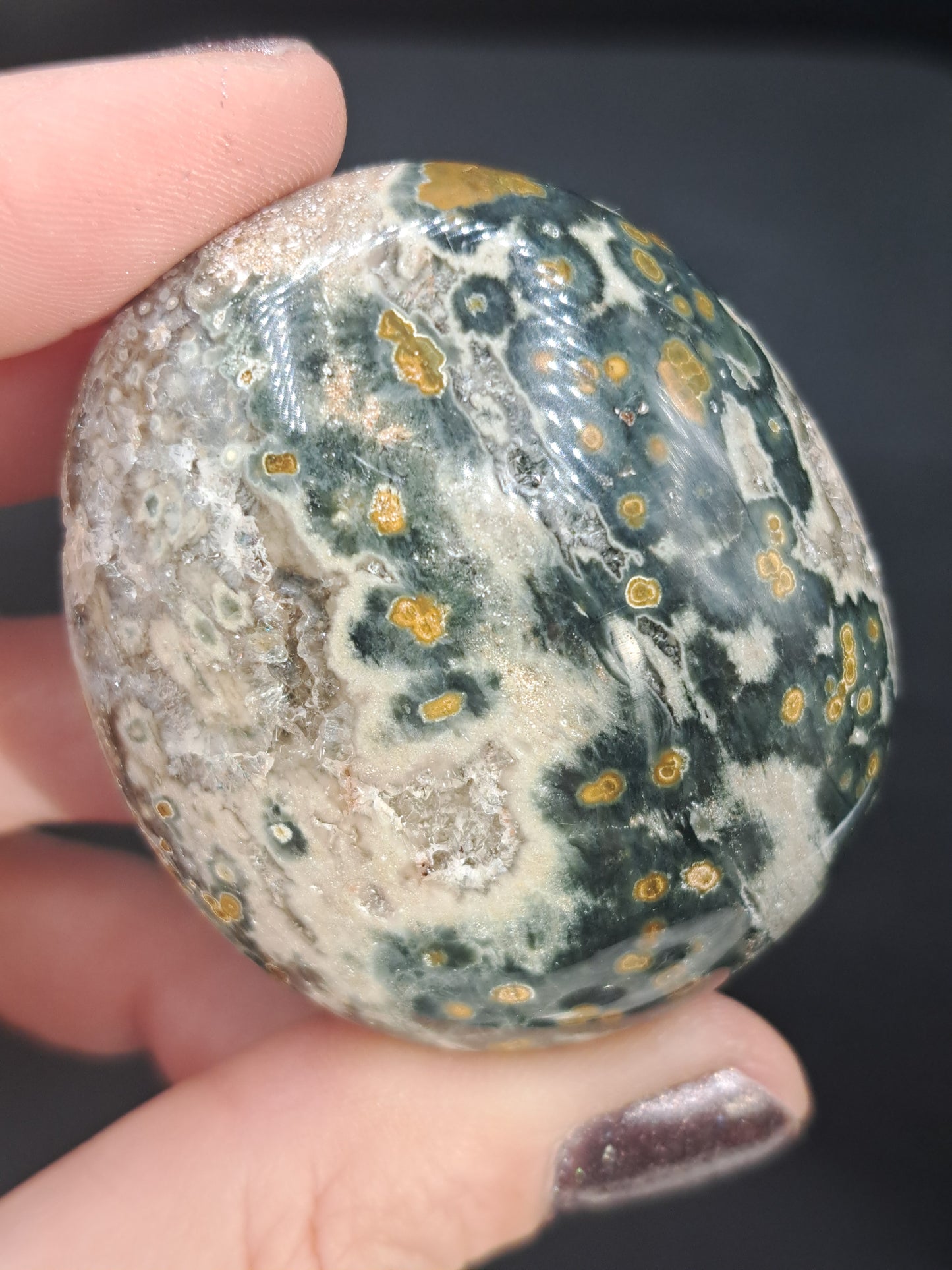 Old Stock Ocean Jasper Palm Stone - You Choose