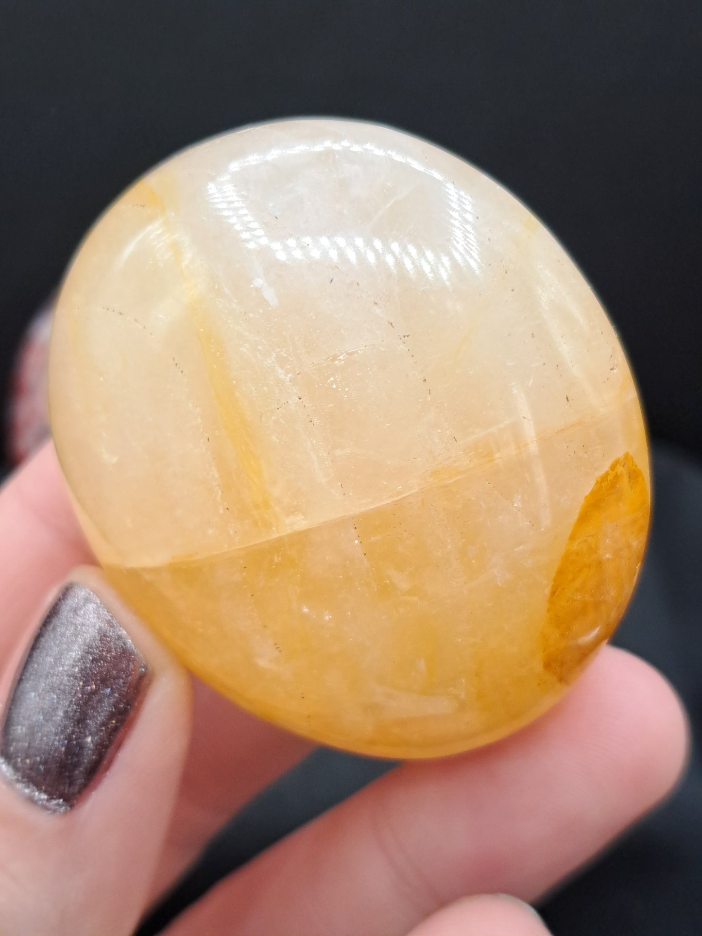 Hematoid Quartz Palm Stone - You Choose