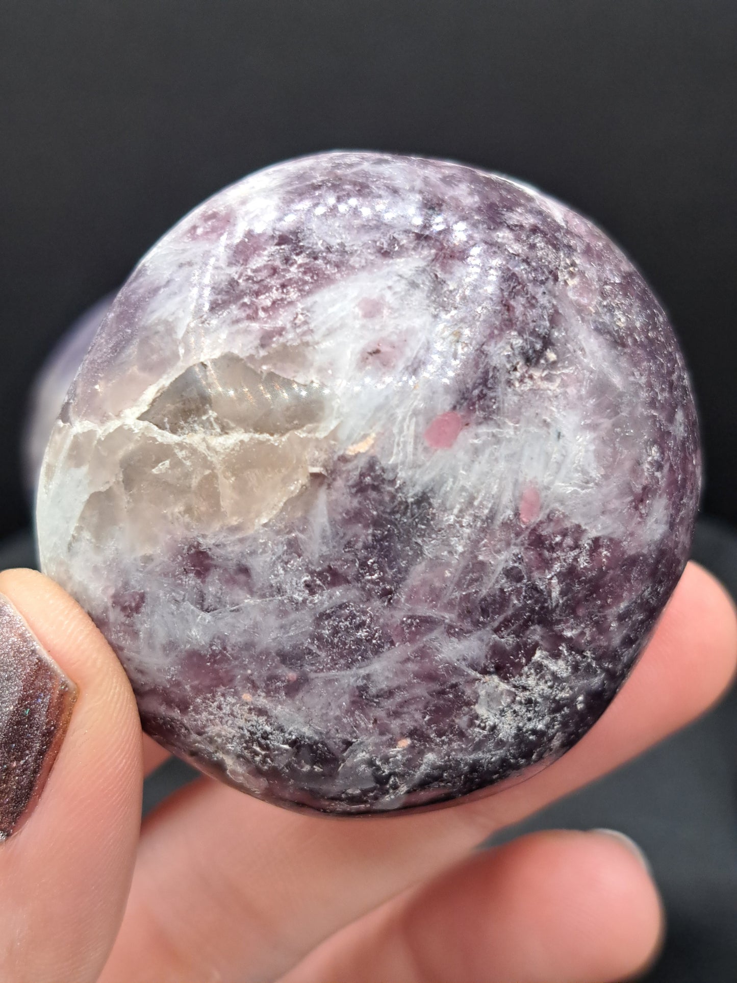 Lepidolite Palm Stone - You Choose