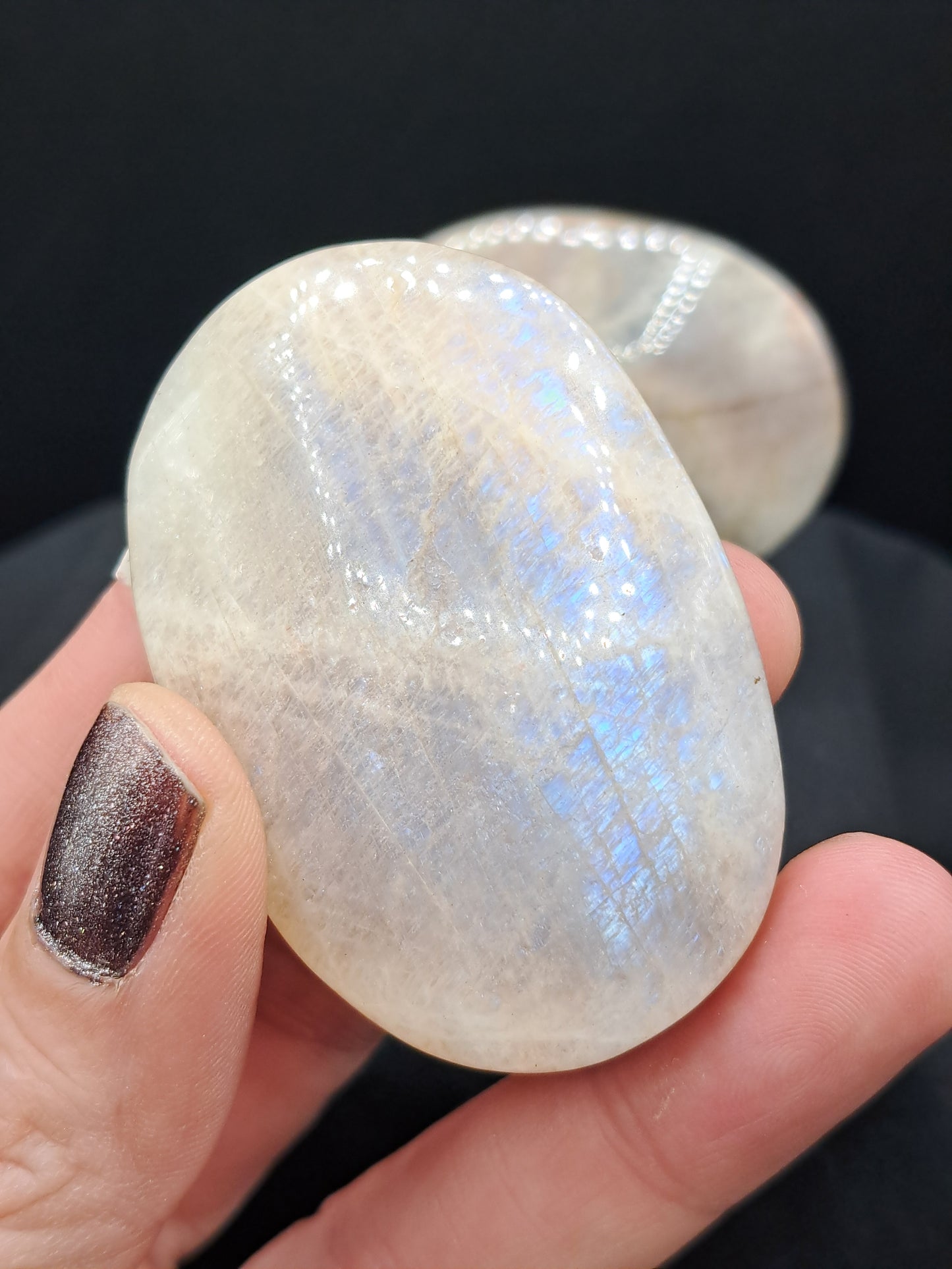 Moonstone Palm Stone - Choose Size