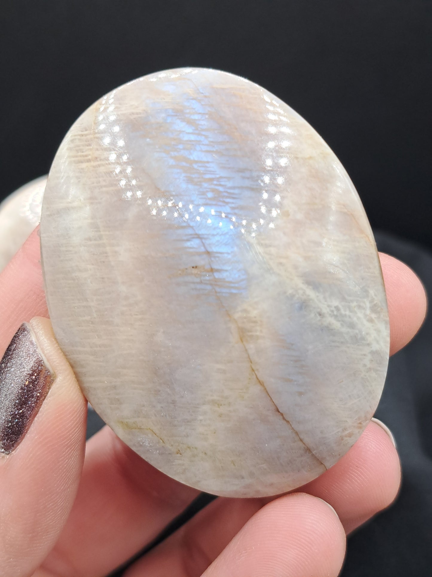 Moonstone Palm Stone - Choose Size