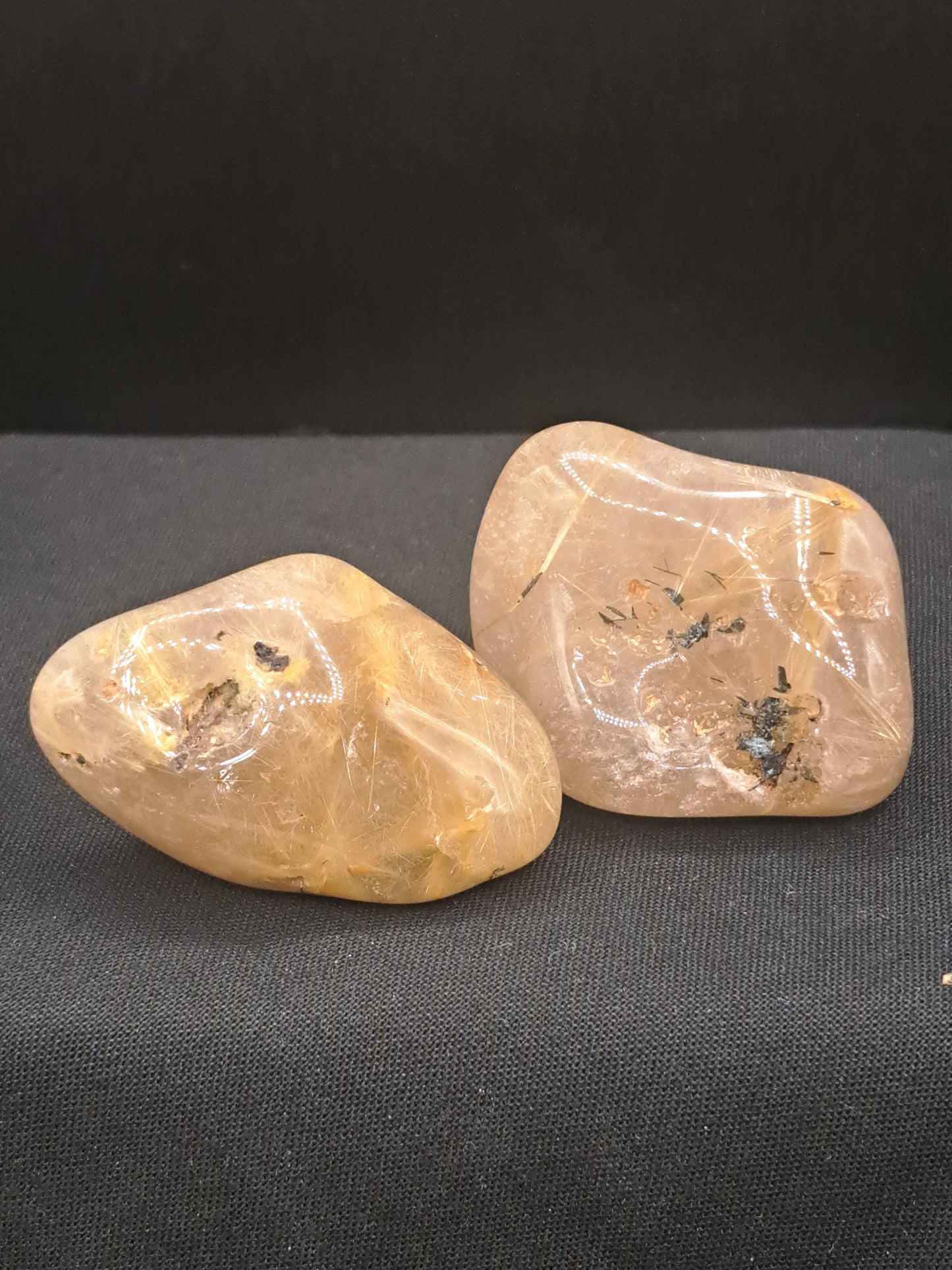 Gold Rutile in Quartz Large Tumble - You Choose