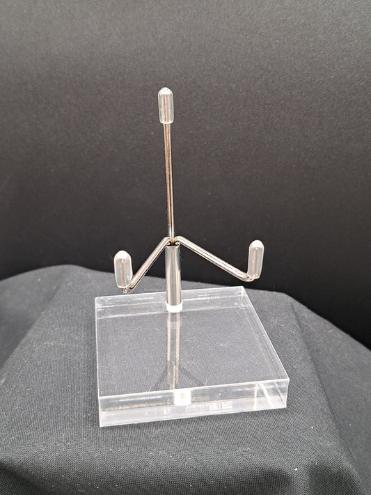 Acrylic Display Stand Square Base With Silver