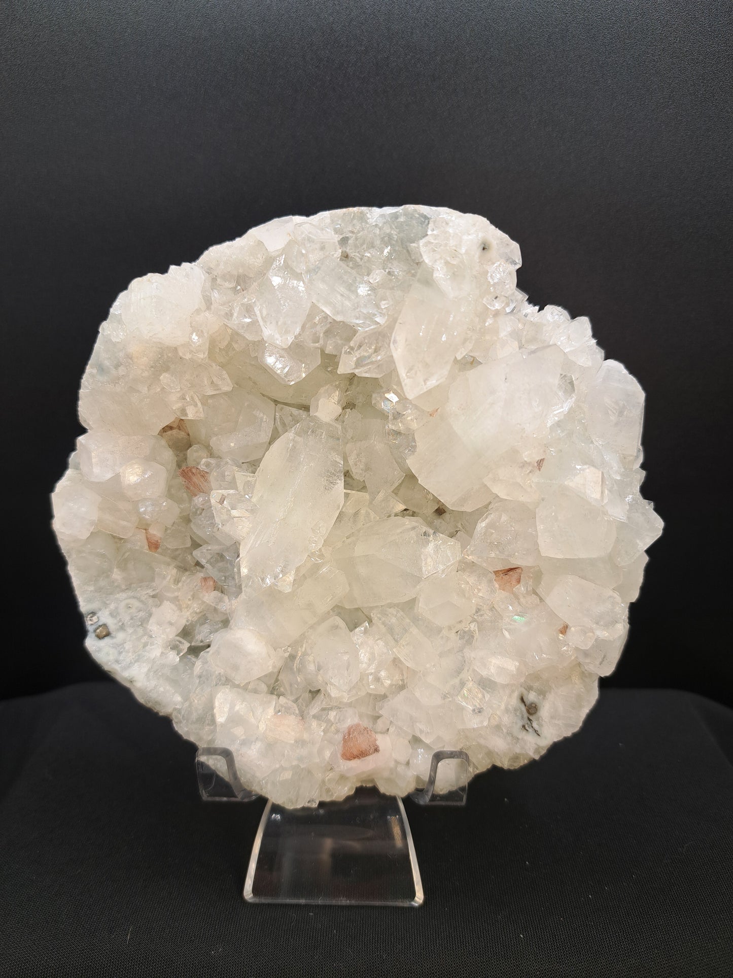 Diamond Apophyllite With Red Heulandite