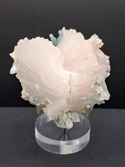 White Heulandite on Chalcedony