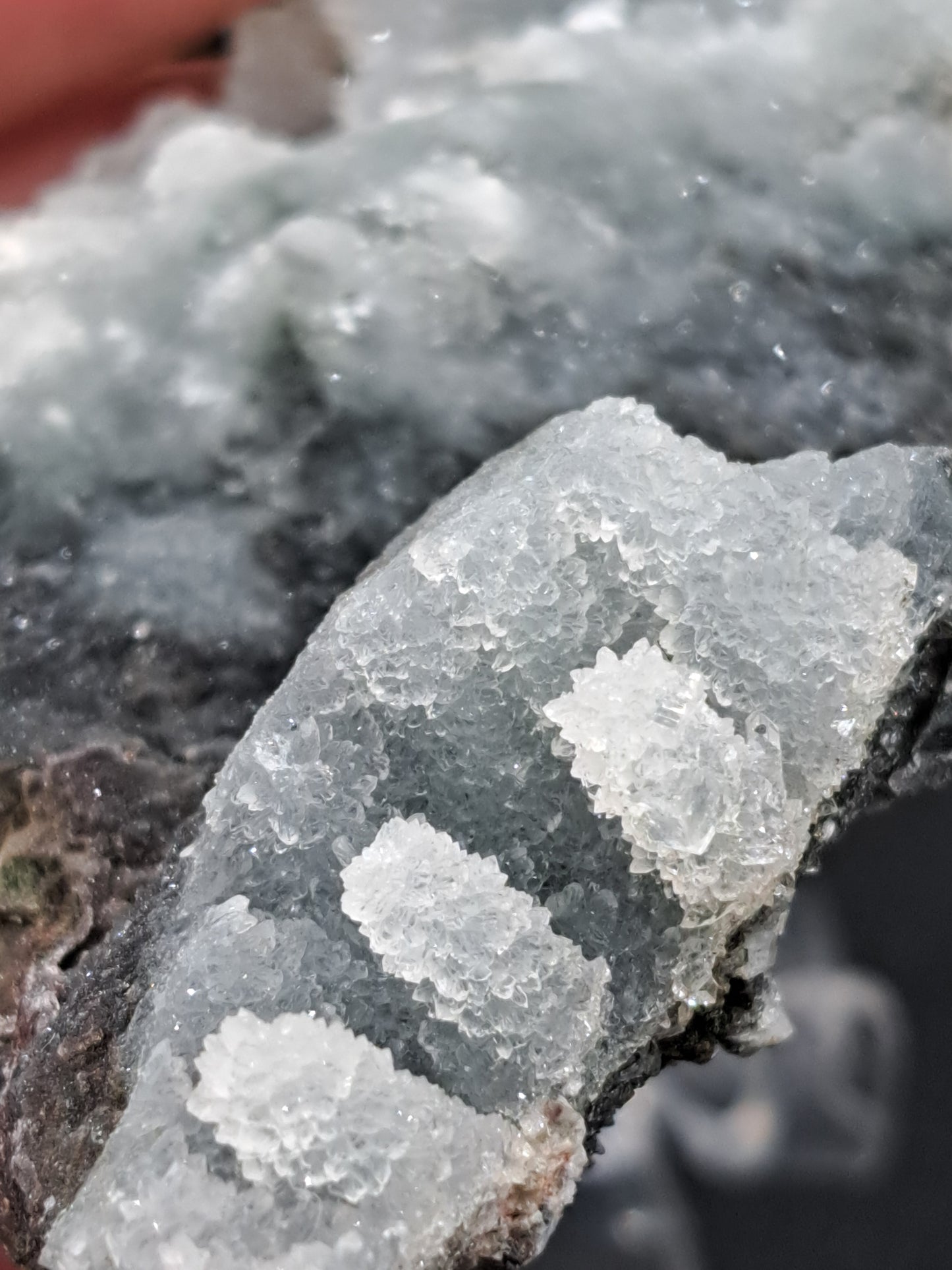 Blue Chalcedony with Apophyllite