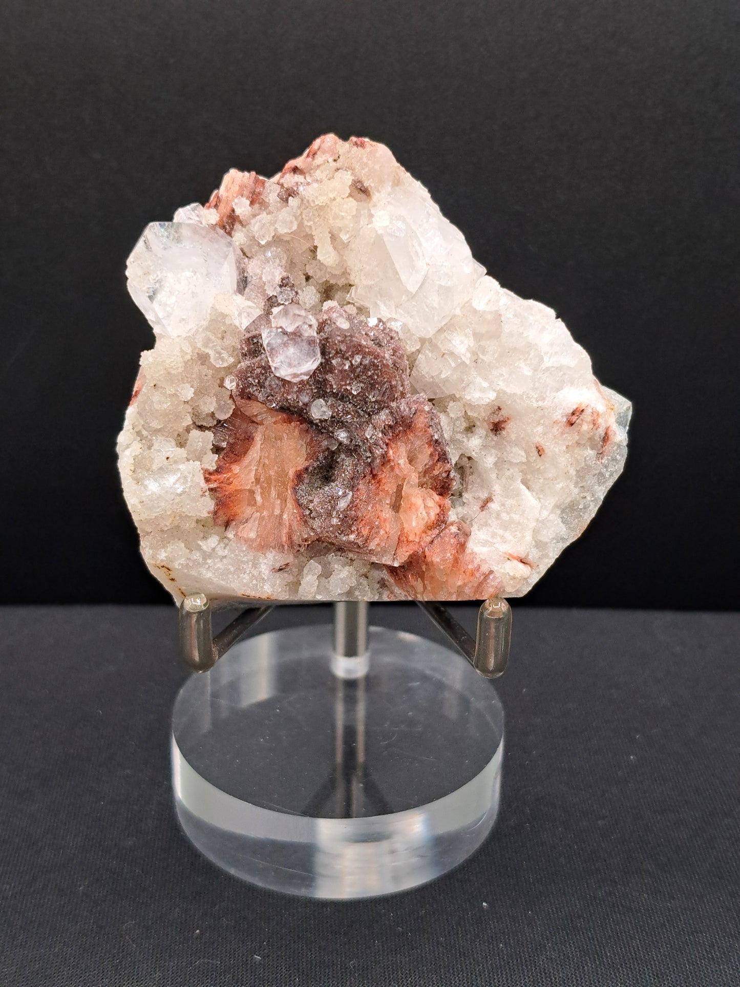 Apophyllite with Red Heulandite