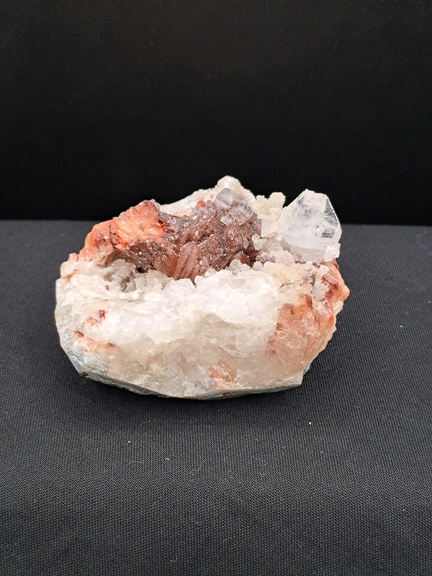 Apophyllite with Red Heulandite