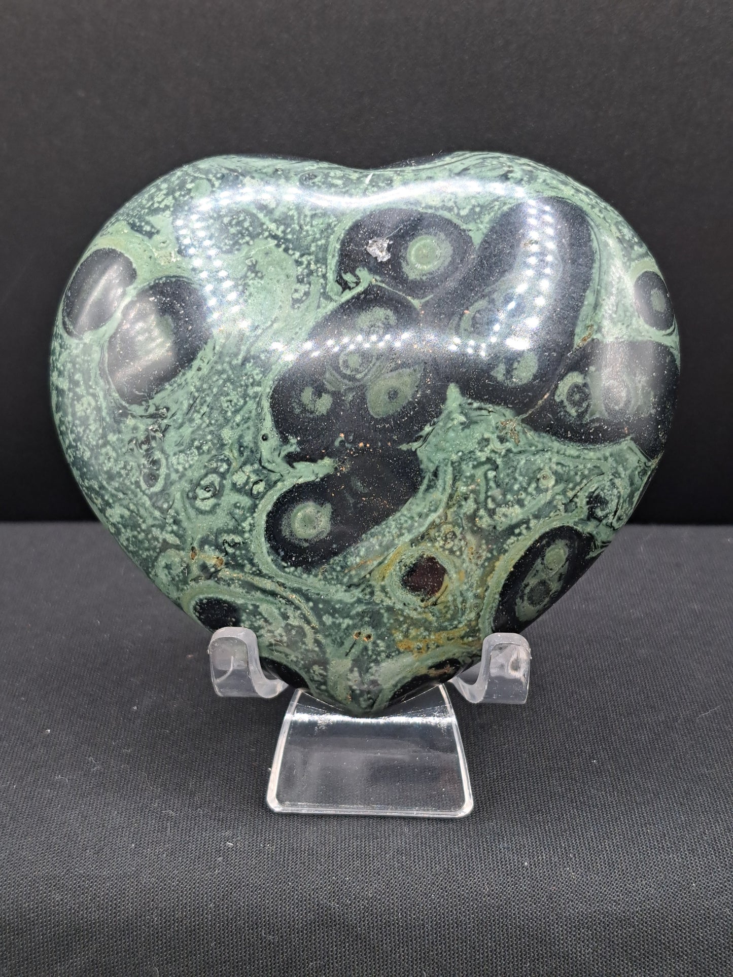 Kambaba Jasper Puffy Heart