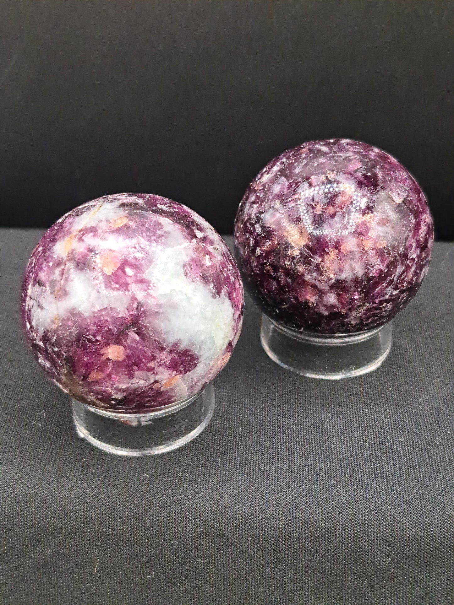 Silver Leaf Lepidolite Small Sphere - You Choose