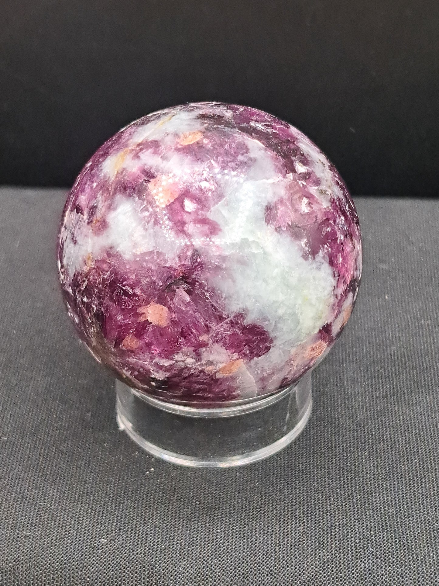 Silver Leaf Lepidolite Small Sphere - You Choose