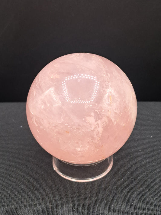 Rose Quartz Sphere with Strong Star Asterism - SEE VIDEO