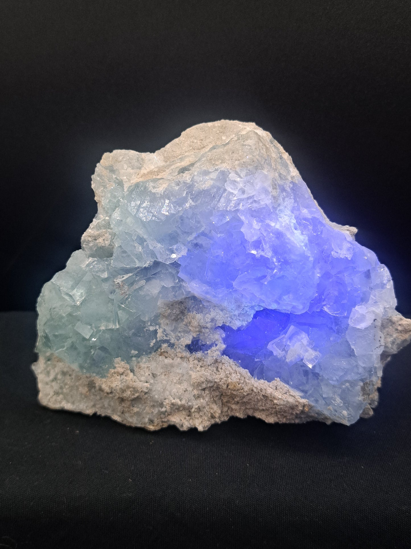 Xianghualing Mint Green Cubic Fluorite Cluster