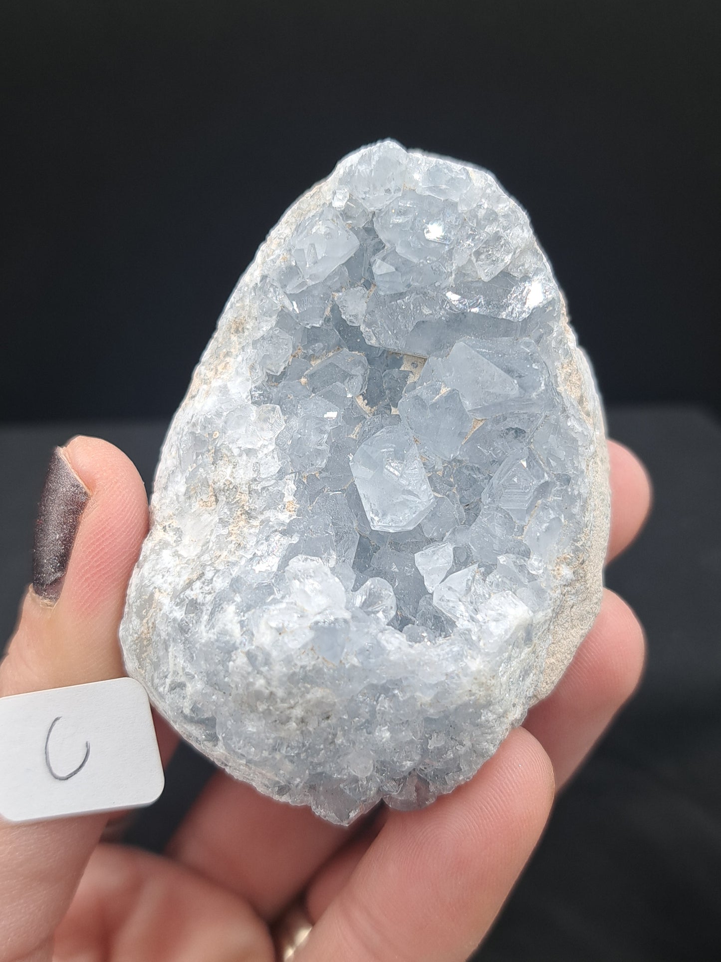 Celestite Cluster Geode - You Choose