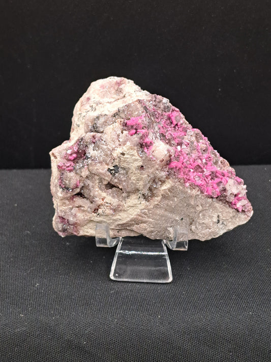 Salrose Cobaltion Dolomite With Black Heterogonite