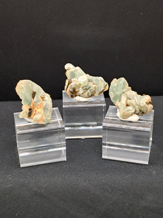 Adularia With Epidote On 1" Cube - You Choose